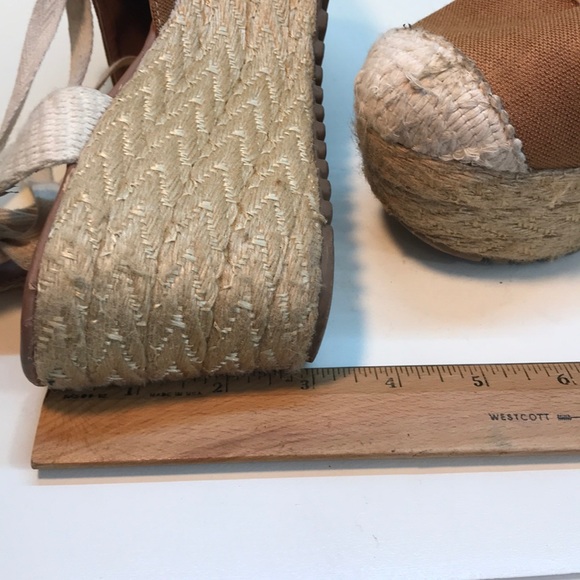 Mercedes Campuzano Brown & Tan Espadrilles Size 9 - Picture 7 of 10